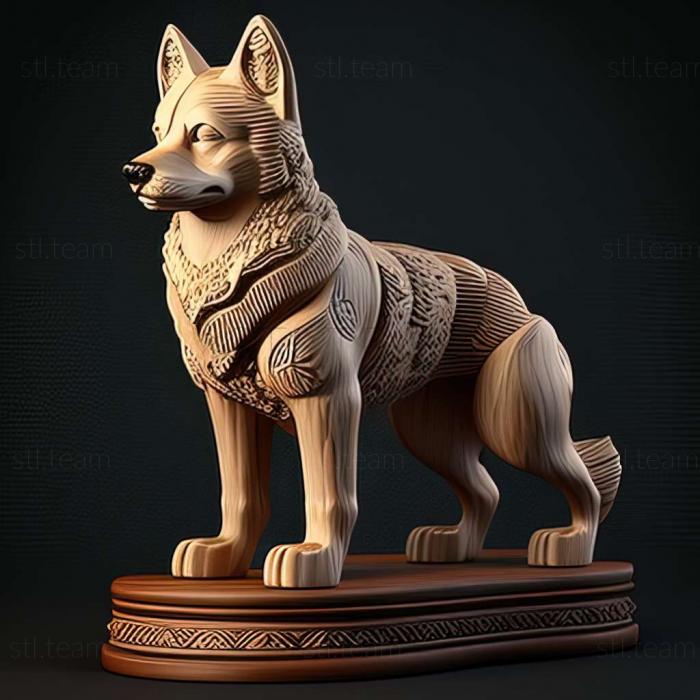3D model Karelian husky dog (STL)